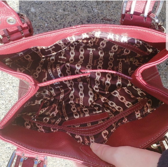 Tiganello Red Leather Purse - Picture 3 of 4